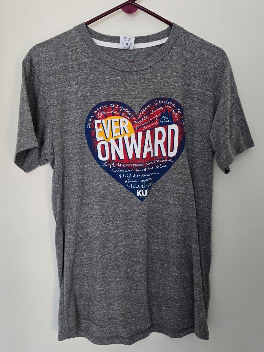 Charlie Hustle University of Kansas "Ever Onward" Graphic Tee KU – Unisex Medium
